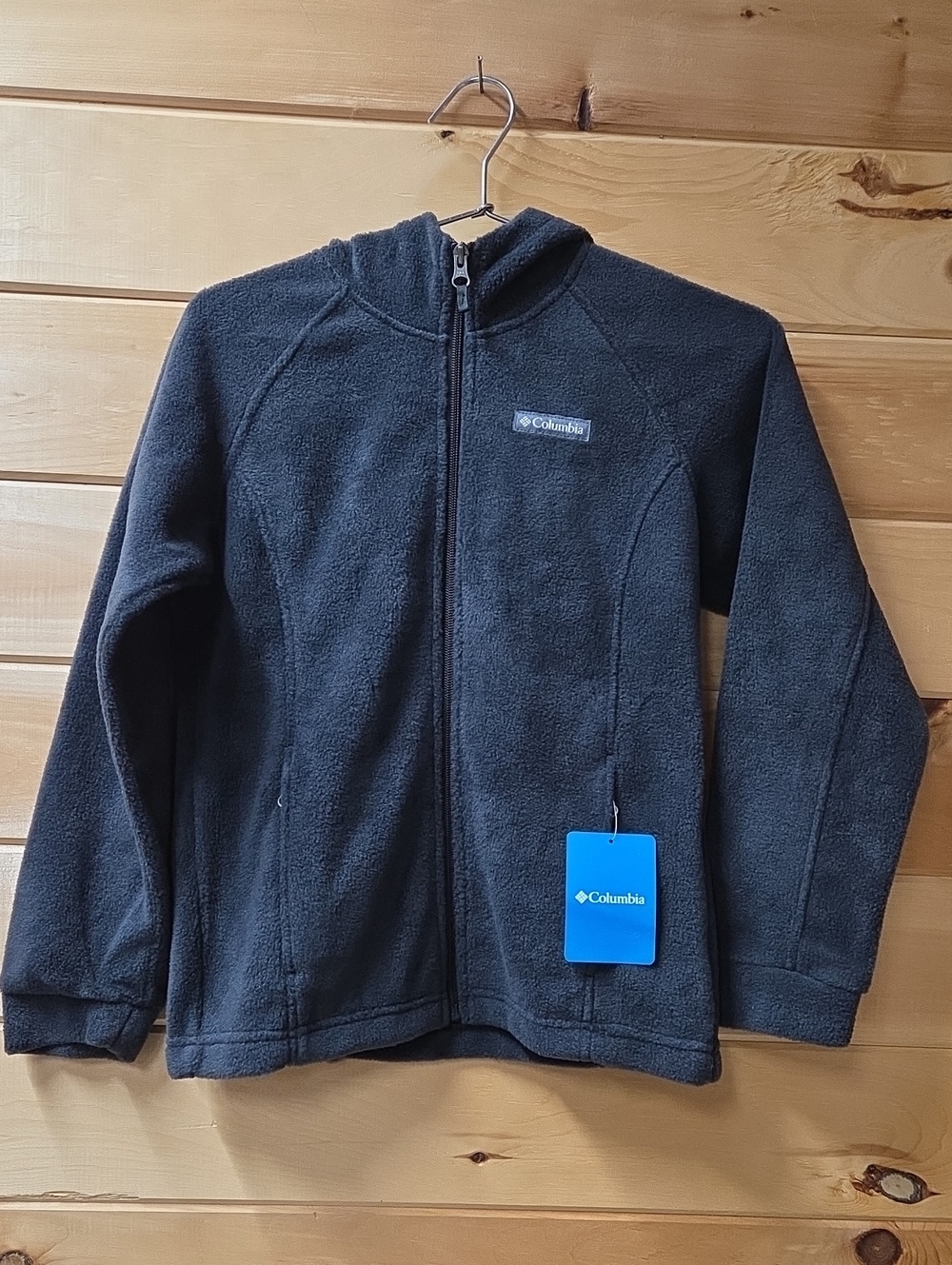 Columbia Kids Black Full-Zip Fleece Hoodie